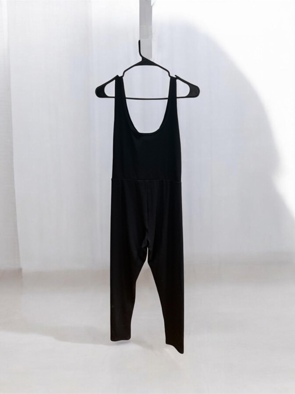 Antistar Black lRibbed Sleeveless Jumpsuit/Romper- Women's